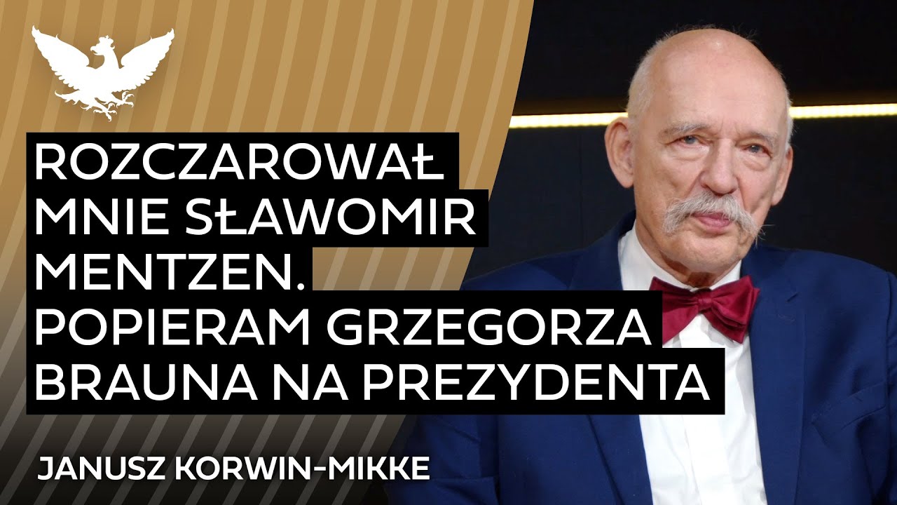 Korwin-Mikke: Piątka Mentzena jest aktualna. Sławomir Mentzen wypiera się jej ze względu na wybory