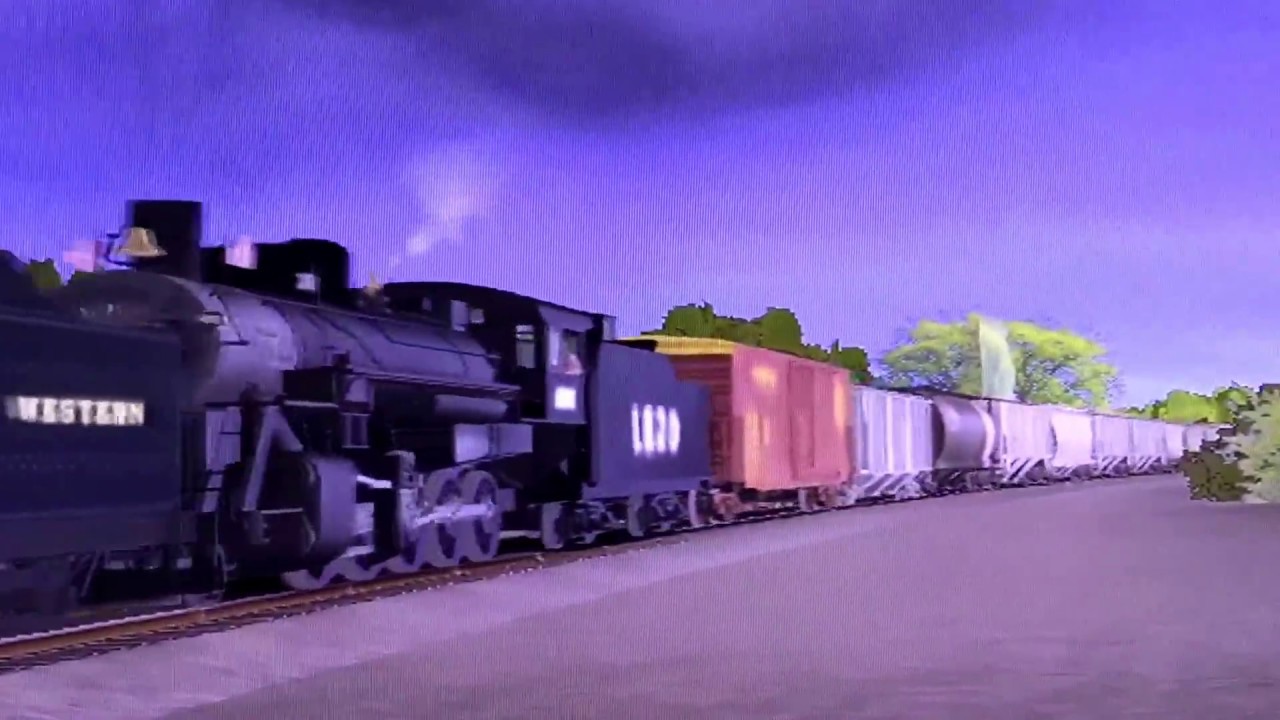 Norfolk And Western 475 And Frisco 1630 Pulls A 50-Car Freight Train