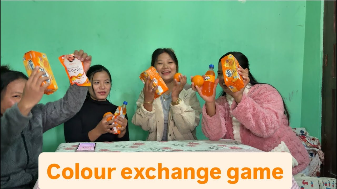 Colour exchange game with sisters ❤️💙🧡💚💓💛🤎🤍🖤 #funnyvideo #ariesamritavlogs 