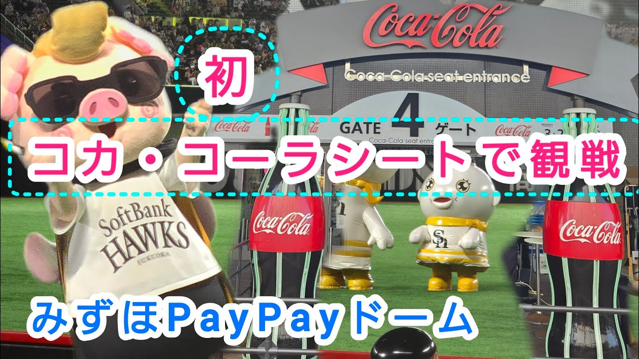 ⚾️みずほPayPayドーム　コカ・コーラシート観戦　ソフトバンクホークスvs日本ハムファイターズ　