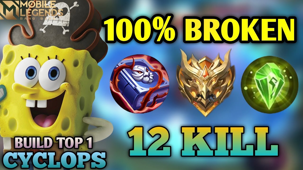 TERLALU OP🔥CYCLOPS NO COOLDOWN BUILD TERBARU DAMAGENYA TERLALU G1L4 - Mobile Legends
