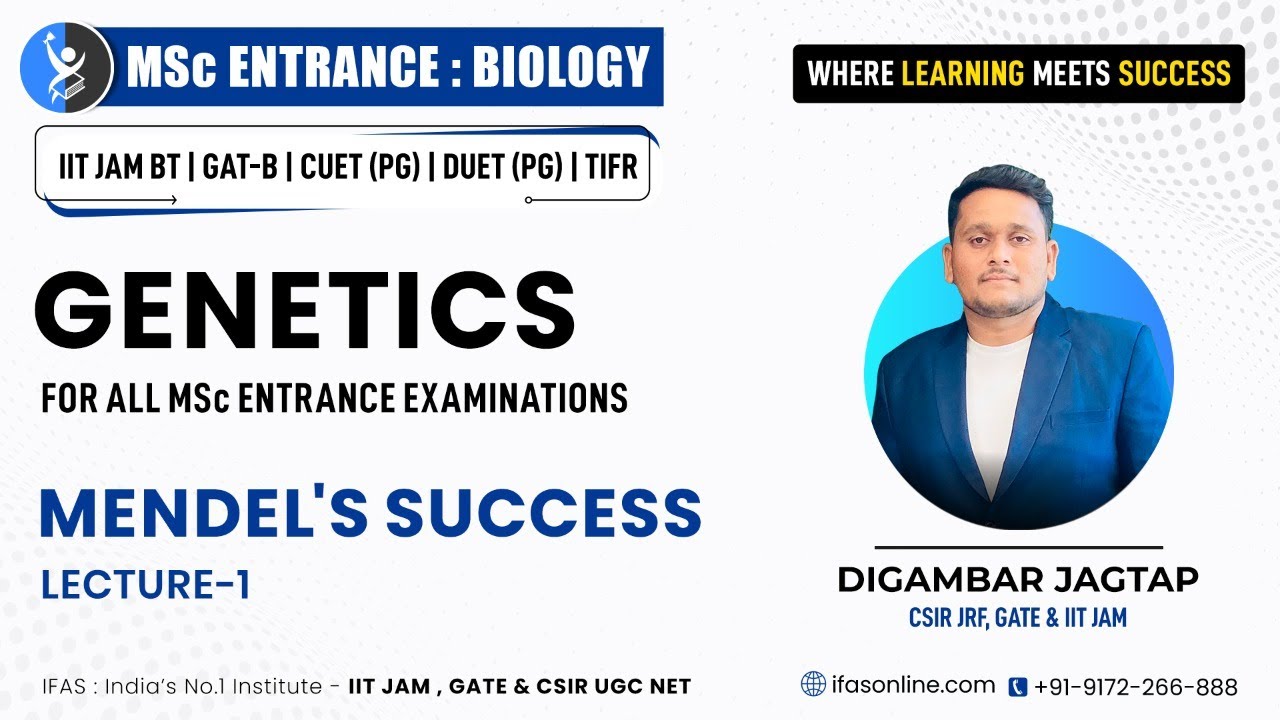 Basics of Mendelian Genetics in Genetics Biology [Completely Explained] | L-1