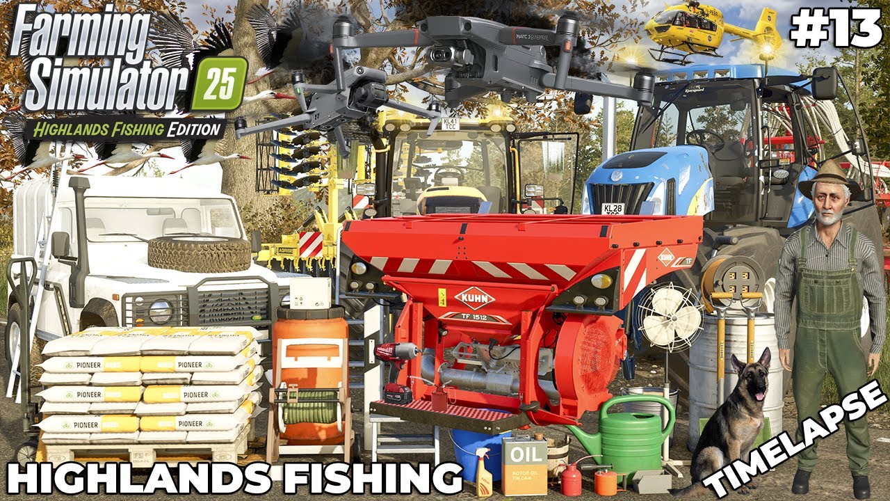 🌽BIG FARM MACHINERY IN ACTION! CULTAVATING & SEEDING WHEAT🌾 | Kinlaig | Farming Simulator 25 | EP 13