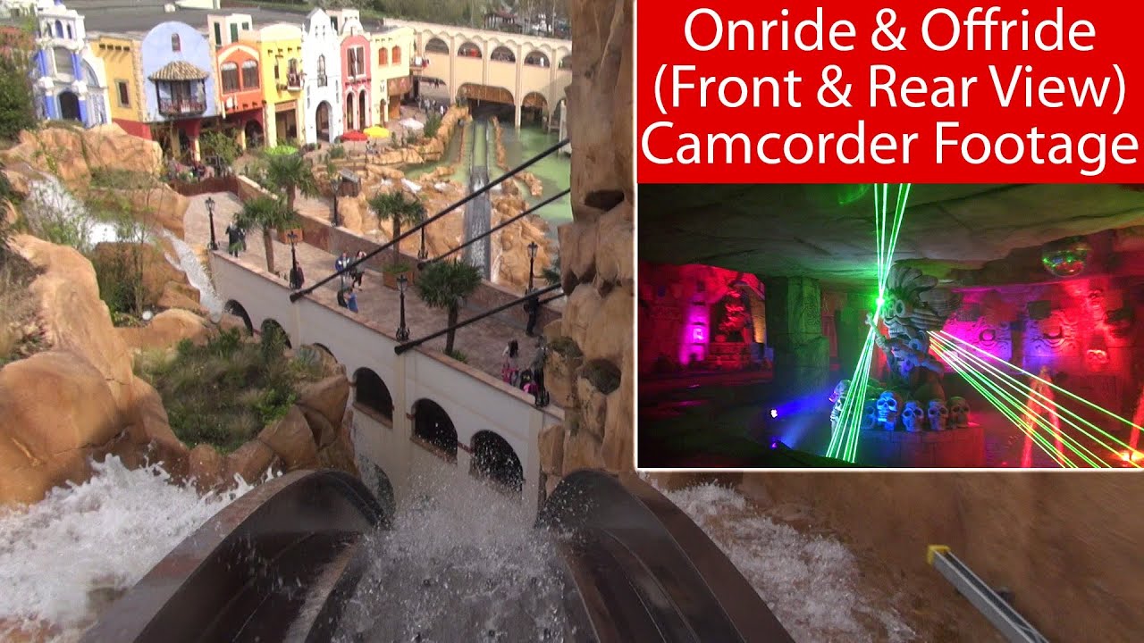 Phantasialand - Chiapas - Die Wasserbahn - Onride & Offride - Front + Rear POV