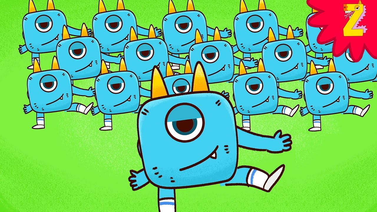 100 Monster Song & Dance (количество до 100)! Номерная песня для детского сада! ZooZooSong