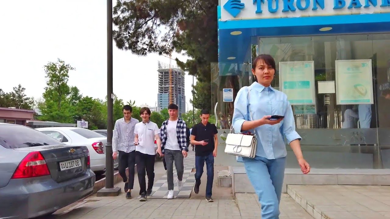 Central Asian Uzbekistan Tashkent city | Walking Tour 4K