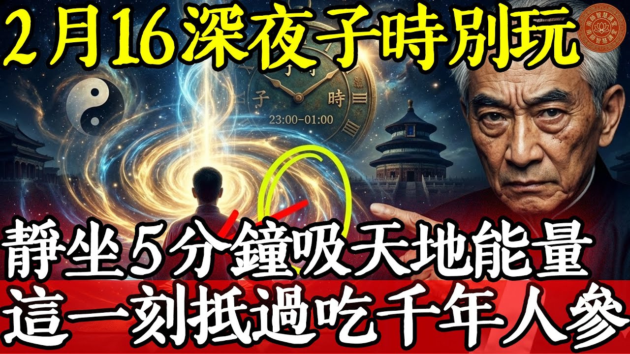 今晚子时（23点-1点），千万别在那看电视！南怀瑾：这是天地“交泰”的一瞬间！静坐5分钟，吸到的能量抵过吃一年人参。#南懷瑾 #南懷瑾智慧 #子時養生 #活子時 #靜坐冥想 #道家養生 #一陽來復