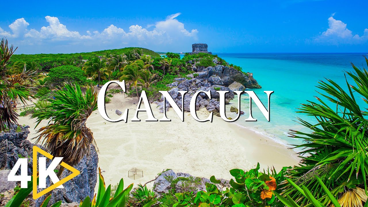 FLYING OVER CANCUN MEXICO (4K UHD) — успокаивающая музыка с красивыми видеороликами о природе