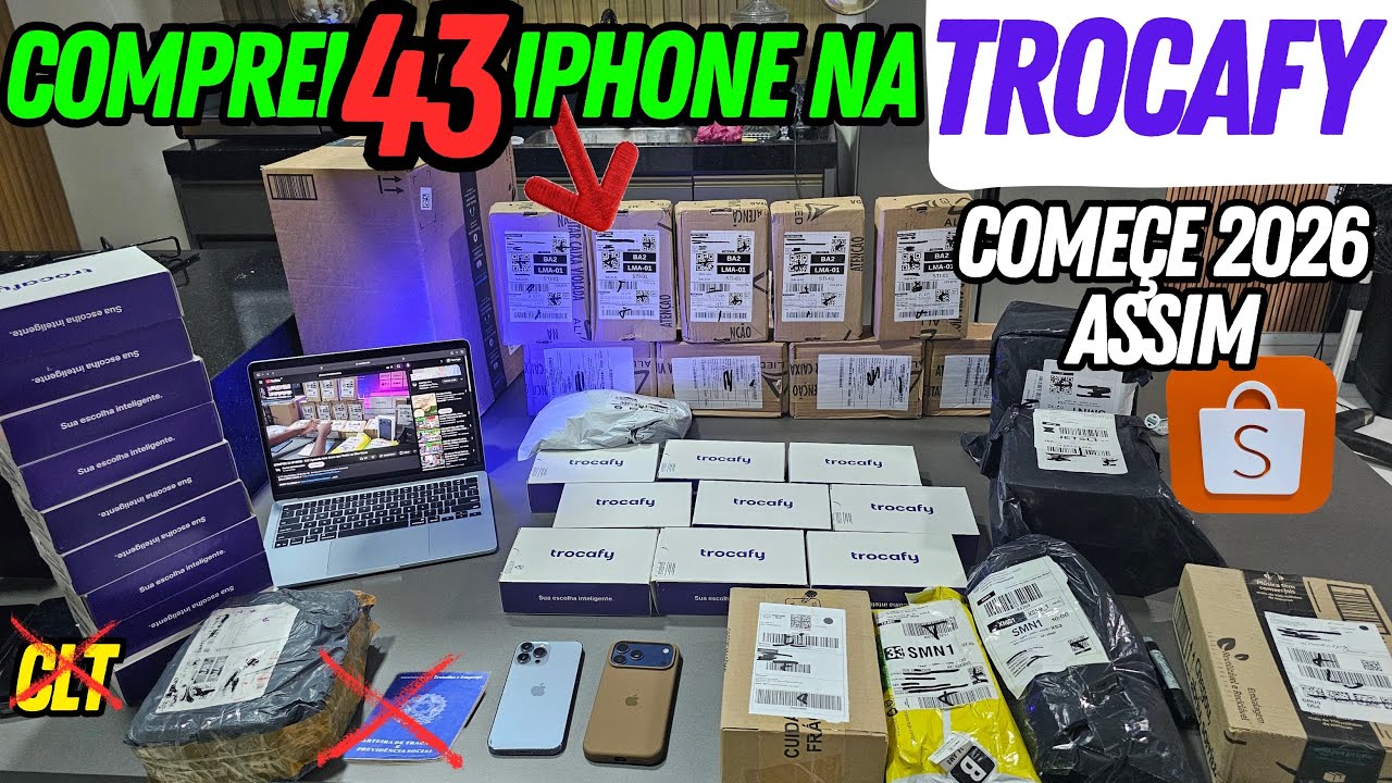 COMPREI 43 IPHONE BARATO PRA VENDER EM 2026.. CTL esse Video é pra VOCÊ