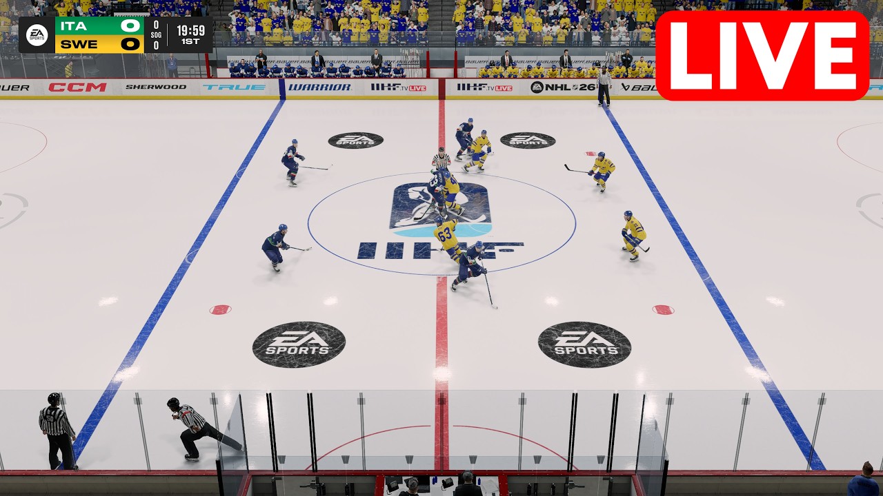 🔴 Italy vs Sweden | Ice Hockey Olympics 2026 Full Match - 11th February 2026 | NHL 26 Simulation