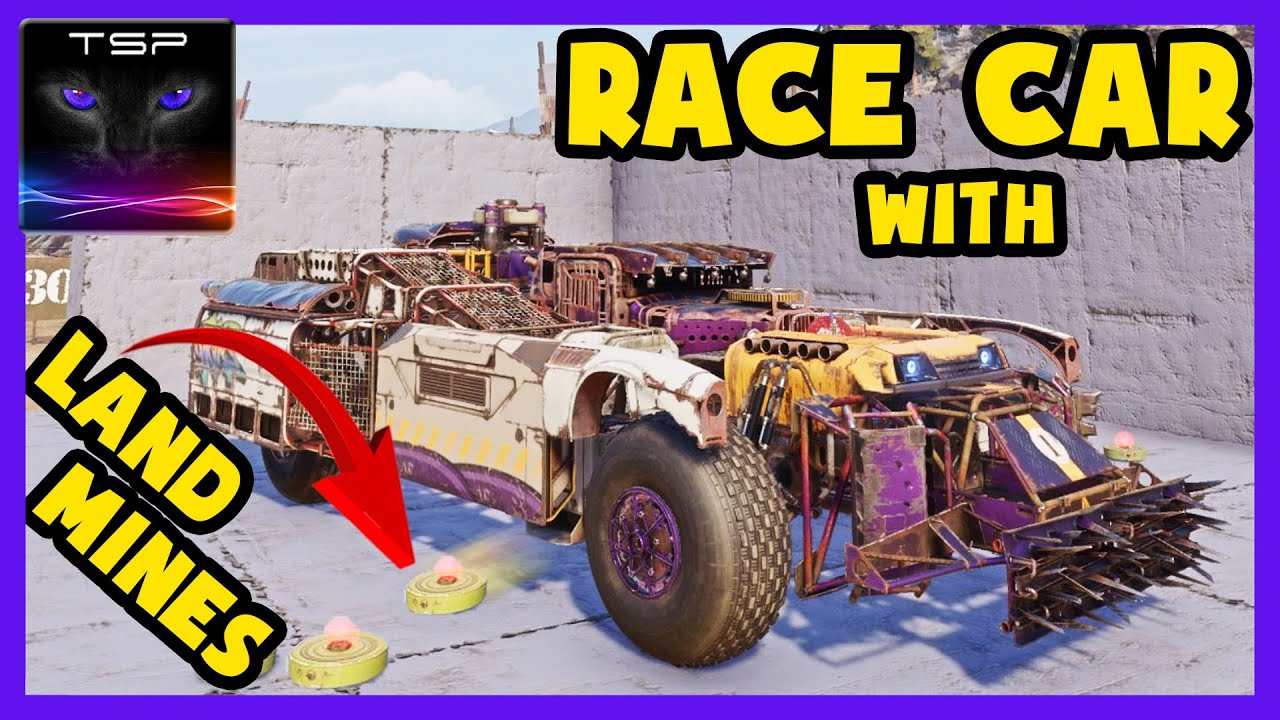 Crossout #630 ► Post Apocalyptic RACE CAR build with LAND MINES (4x kings)