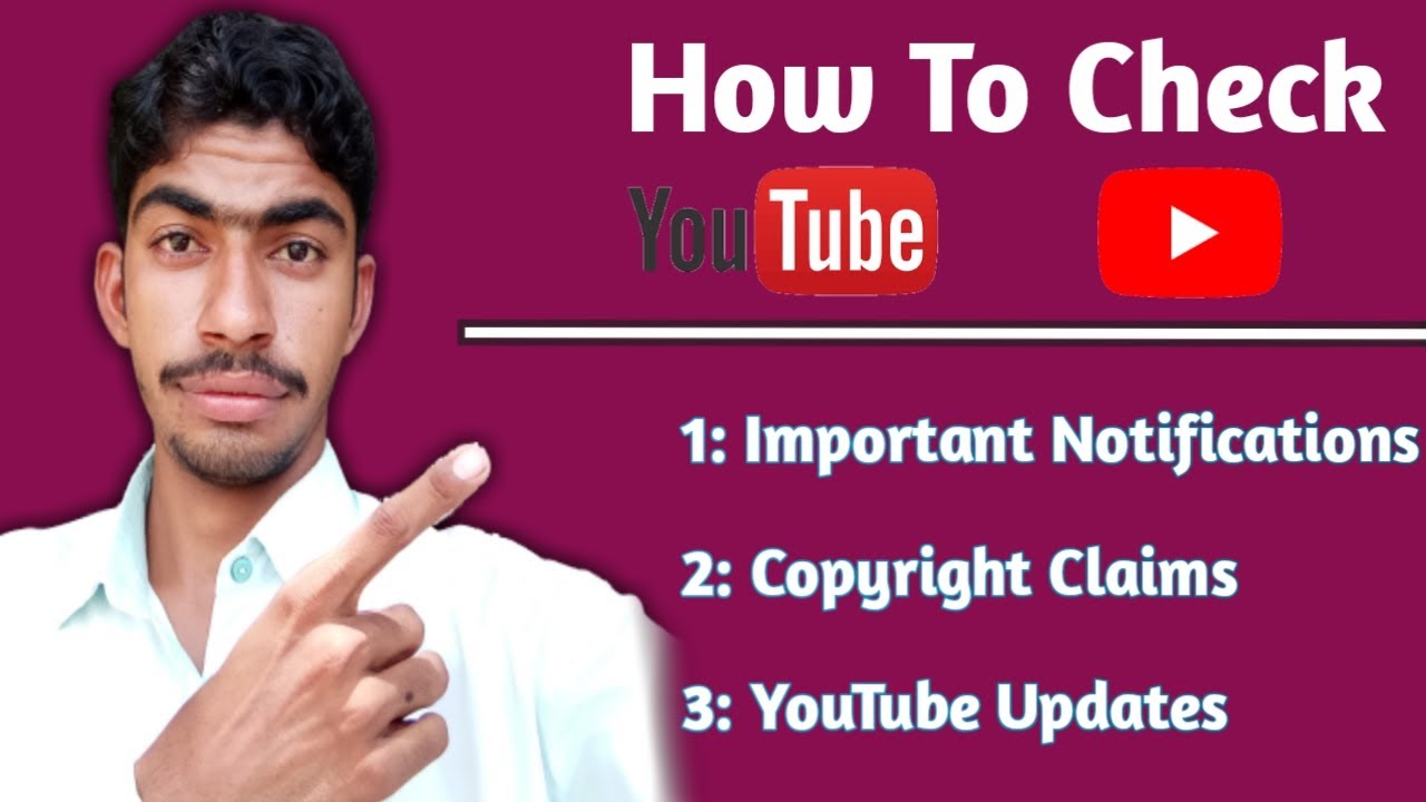 How To Check YouTube Updates | Copyright Claims | Important Notifications Urdu / Hindi