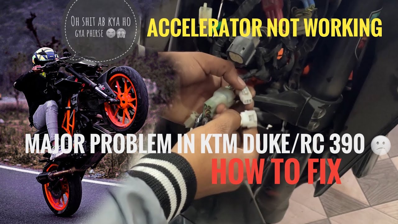 How to fix : ktm duke 390 accelerator problem | ride by wire throttle problem solved
