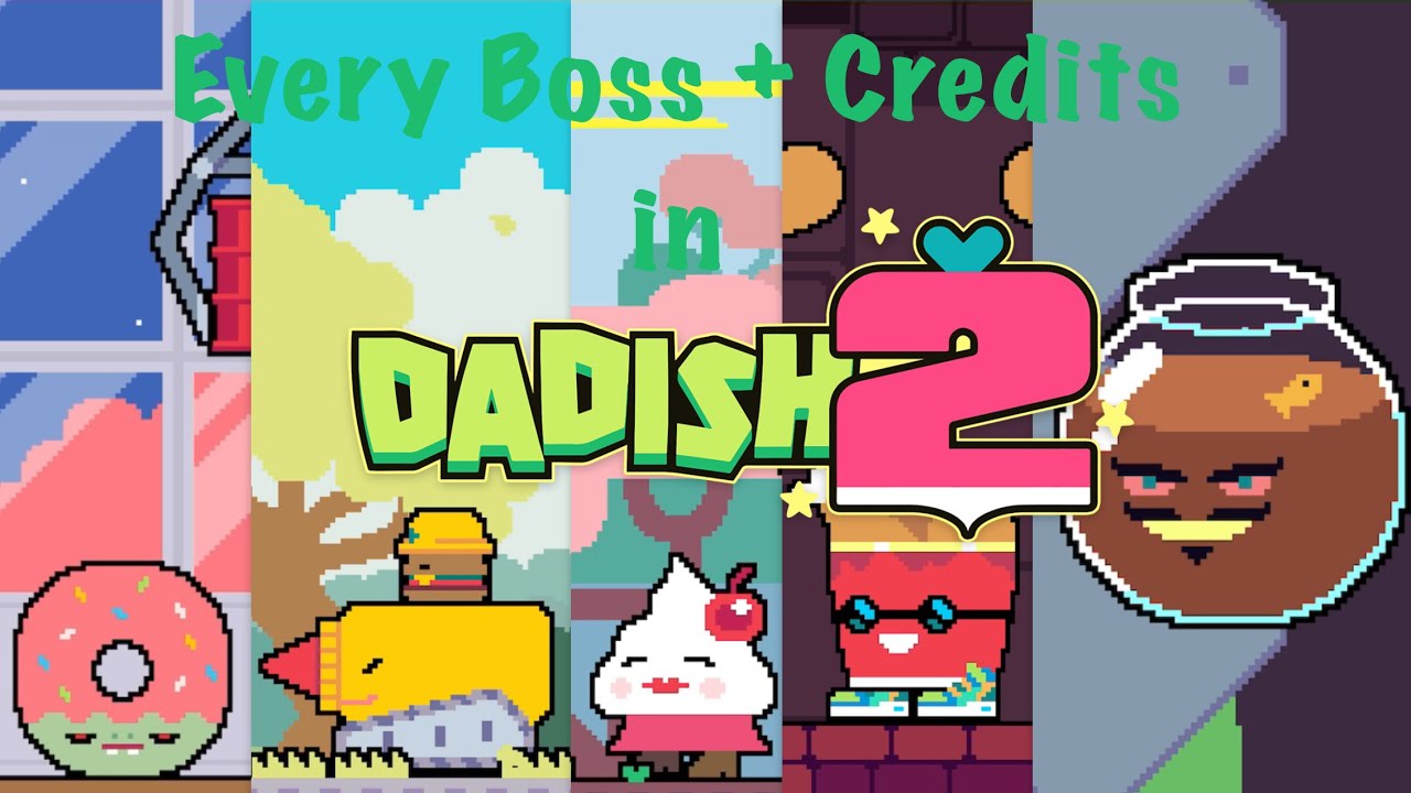 Every Boss + Credits in Dadish 2 (No Commentary)