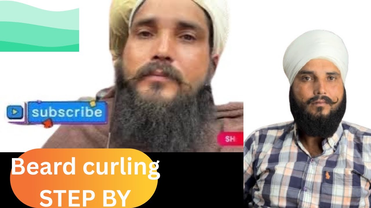 Beard curling step by step