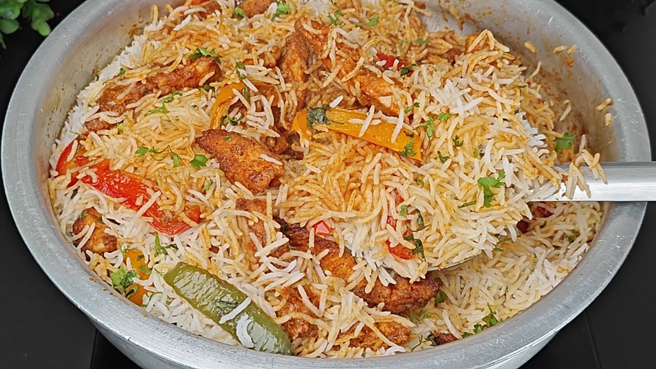 Chicken Sizzler Biryani | Caterer Style Best Chinese Chicken Biryani