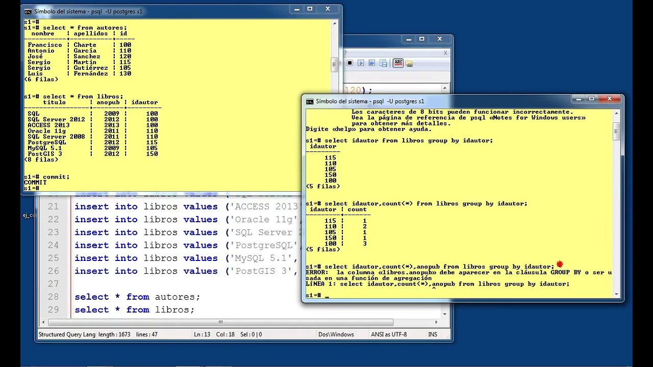 Módulo 3: Concatenaciones internas, externas y agrupaciones con PostgreSQL