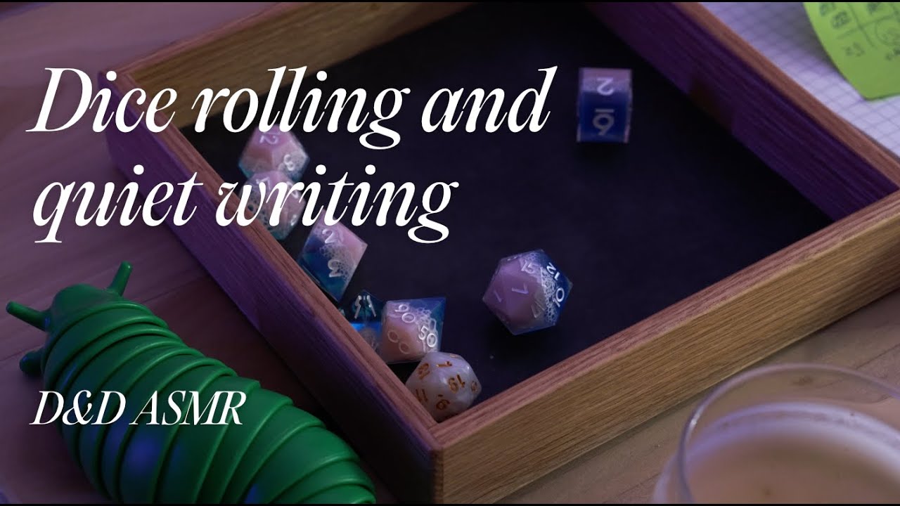 Solo playtesting on a rainy night (ASMR&mdash;no talking, writing sounds, dice rolling, CM-15)