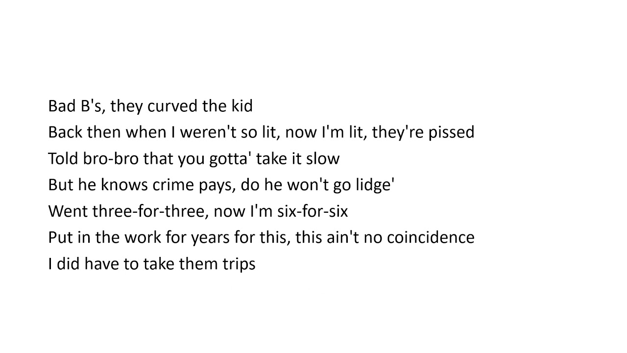 Central Cee - 6 For 6 - (lyrics)