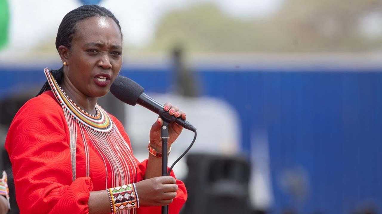 CS Soipan Tuya speech in front of Ruto during Maa Cultural Festival in Kajiado.