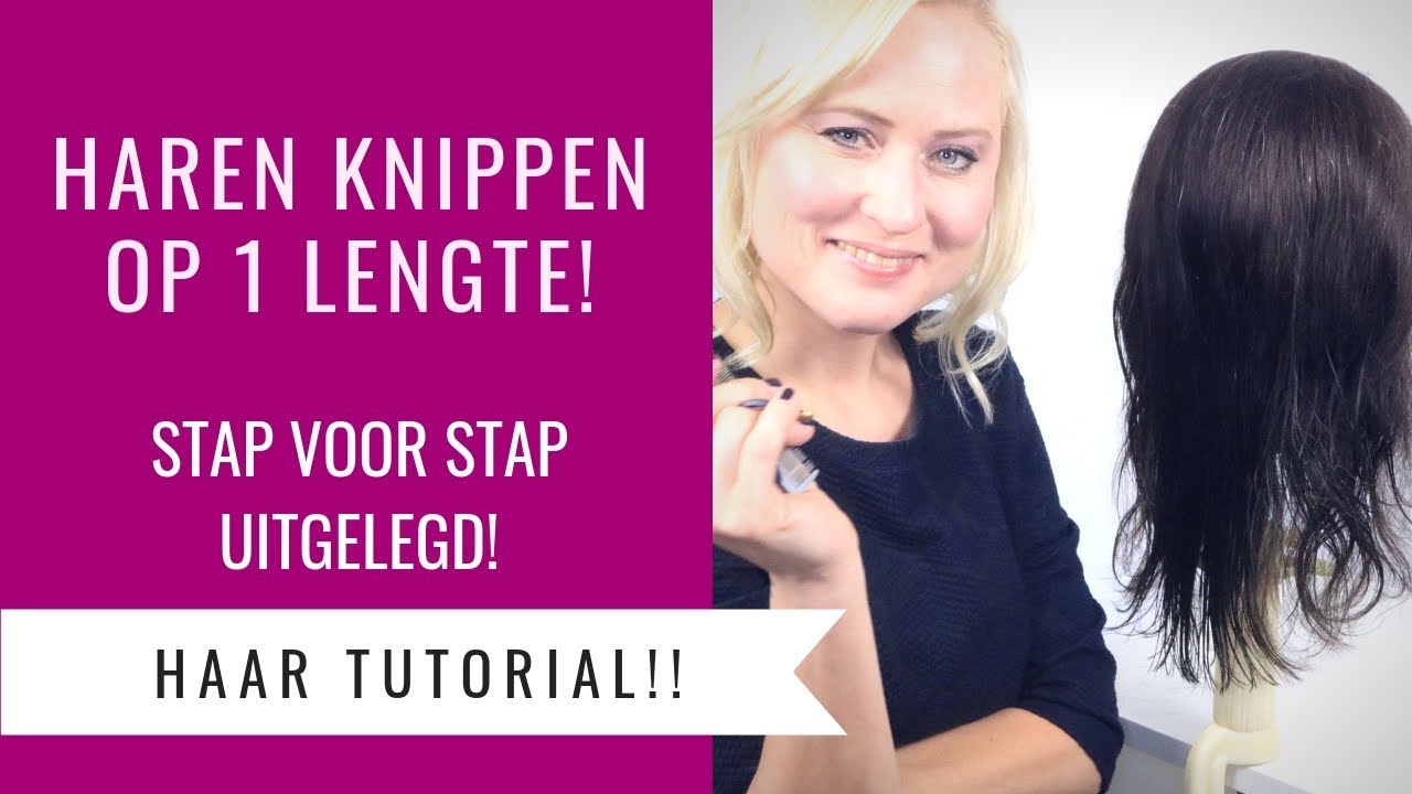 HAAR RECHT OP 1 LENGTE KNIPPEN (stap voor stap uitgelegd) | Dazzling Beauty