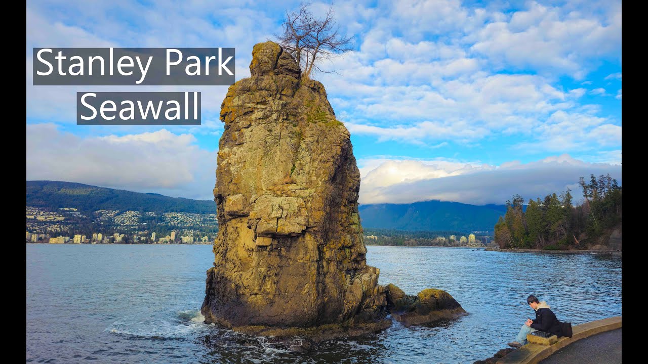 Walking Around Stanley Park Seawall | Vancouver Scenic Walk 4K | Relaxing Ocean & City Views