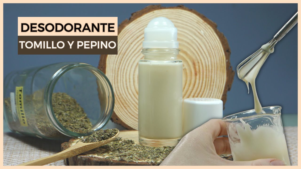Descubre este Desodorante Natural Roll-On DIY: Tomillo, Pepino y Cero Tóxicos🌿​🥒