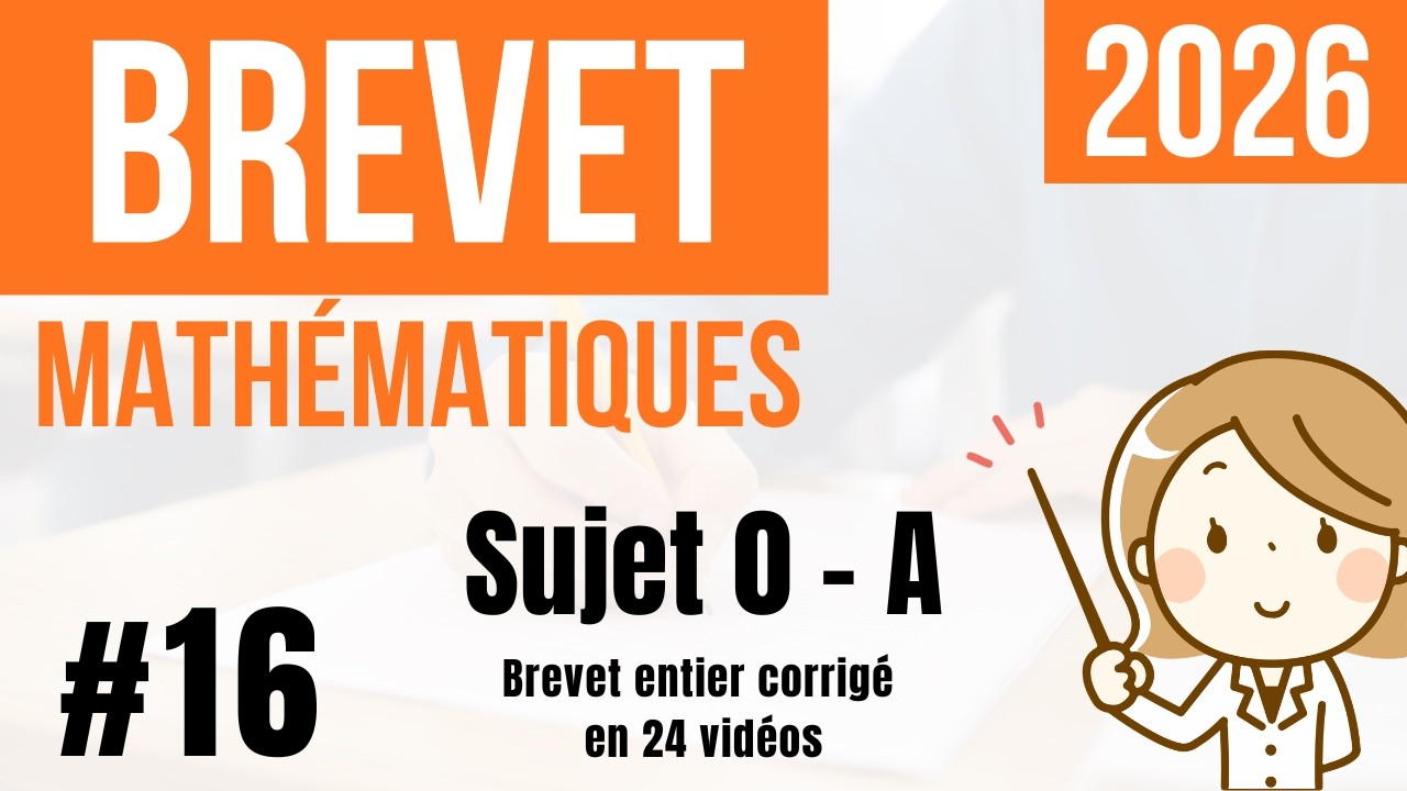BREVET 2026 - Mathématiques 3ème - Sujet 0-A - #16 - fonction et situation de proportionnalité