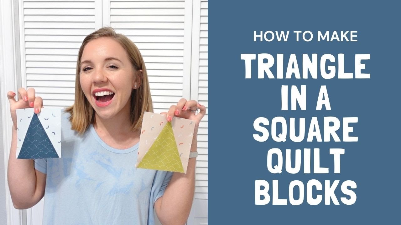 How to Make Triangle in a Square Quilt Blocks -- a Modern Triangle Quilt Block Sewing Tutorial