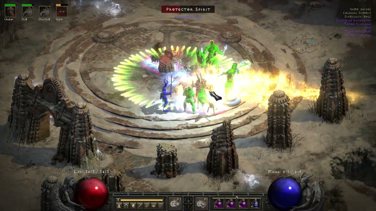 Diablo II Resurrected - Fury Druid vs Colossal Ancients