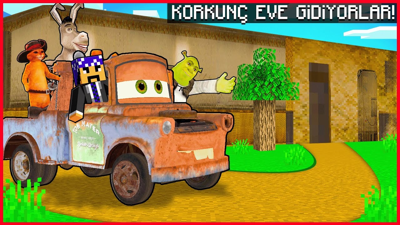 SHREK VE EŞEK KORKUNÇ EVE GİDİYOR! 😱 - Minecraft