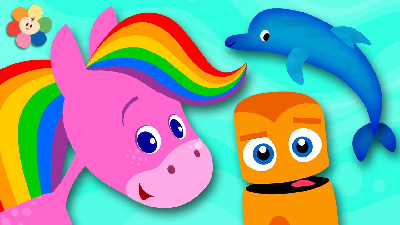 Learn Colors for Toddlers | Rainbow Horse Coloring Animals and Landscapes