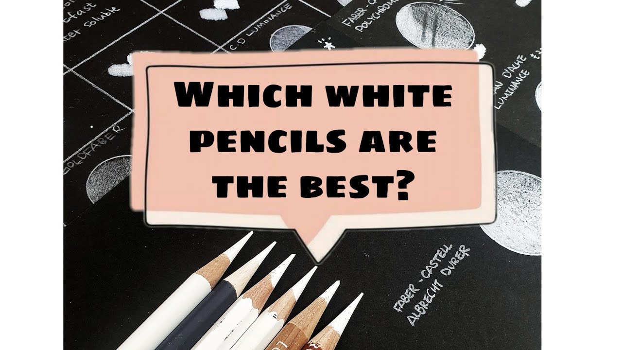 6 White Pencils Review/Faber Castell, Caran D'ache, Derwent #whitepencilreview #colourpencilreview