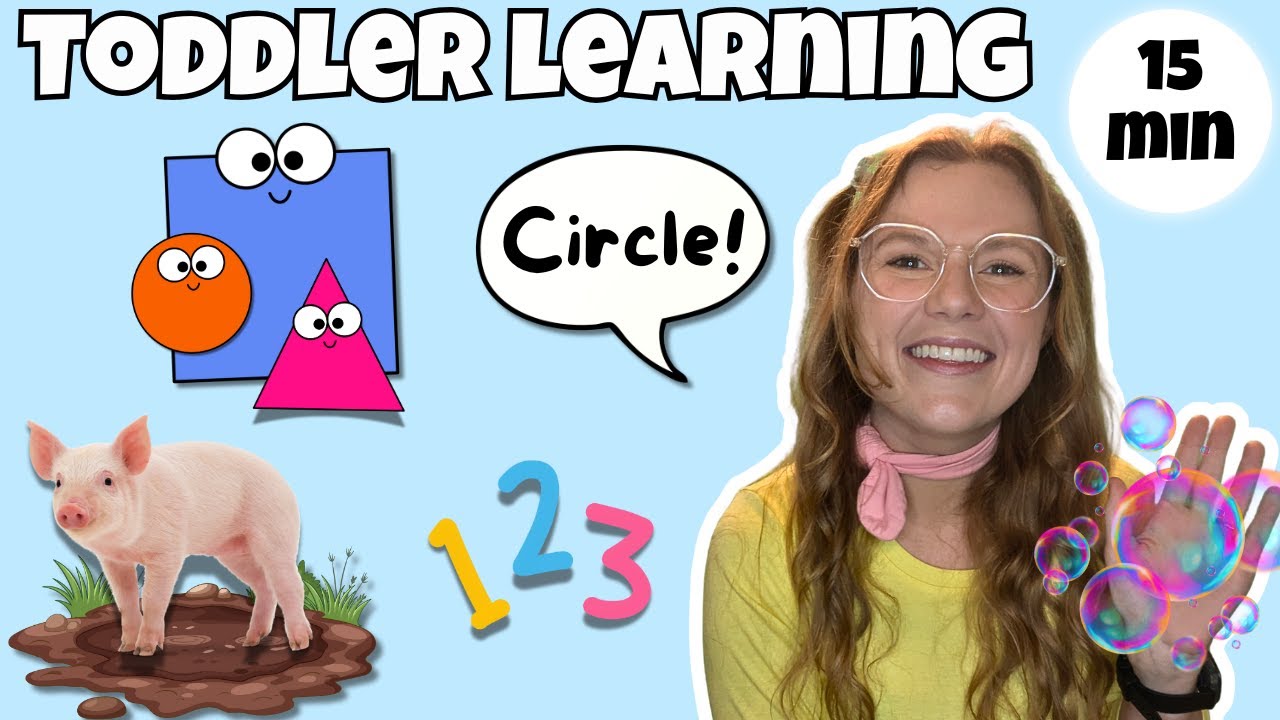 Toddler Learning with Ms Kate - Learn Shapes, Colors & Numbers - First Words, Songs & Nursery Rhymes