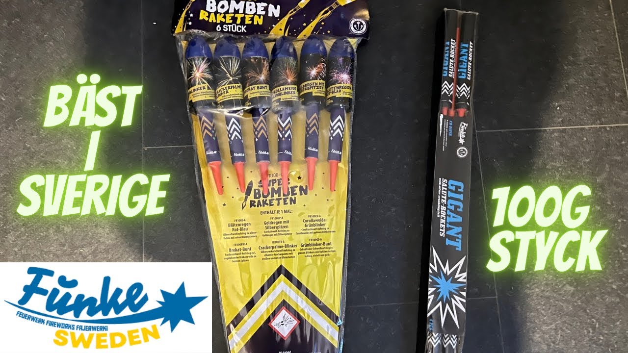 Funke Super Bomben Raketen och Gigant Salute-Rocket