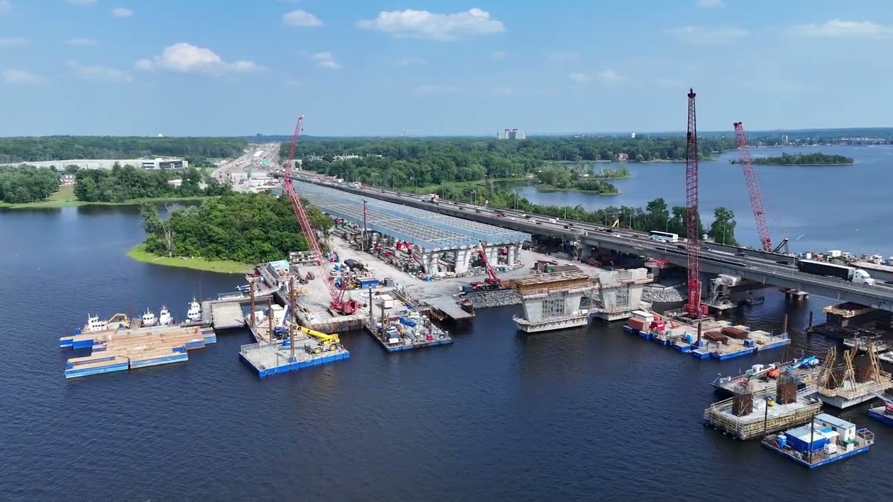 Construction pont de l'Île aux tourtes - Juillet 2025