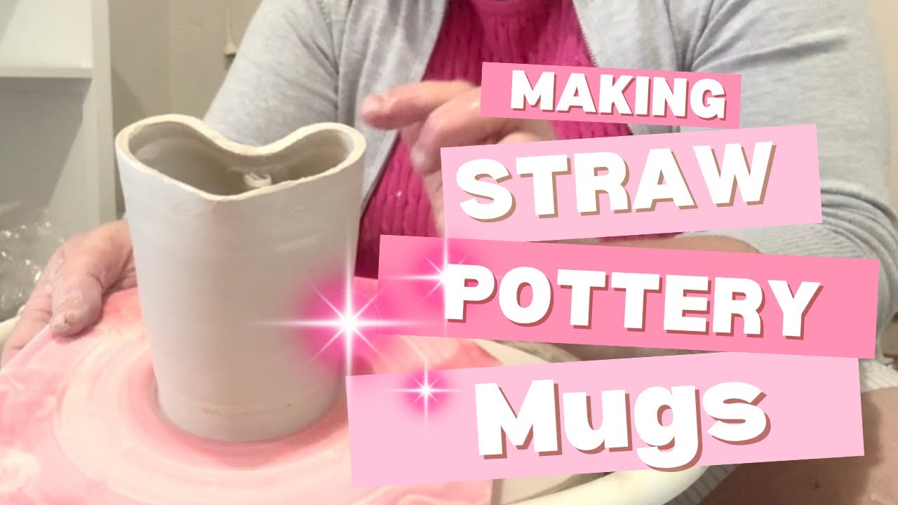Making DIY ceramic straw drinking mugs