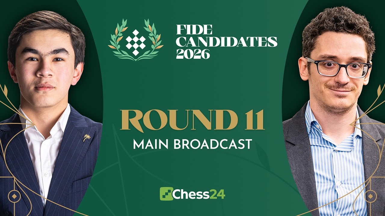 FIDE Candidates 2026: Sindarov v. Fabiano In A Nail Biting Thriller! Will Sindarov Be Stopped? Rd 11