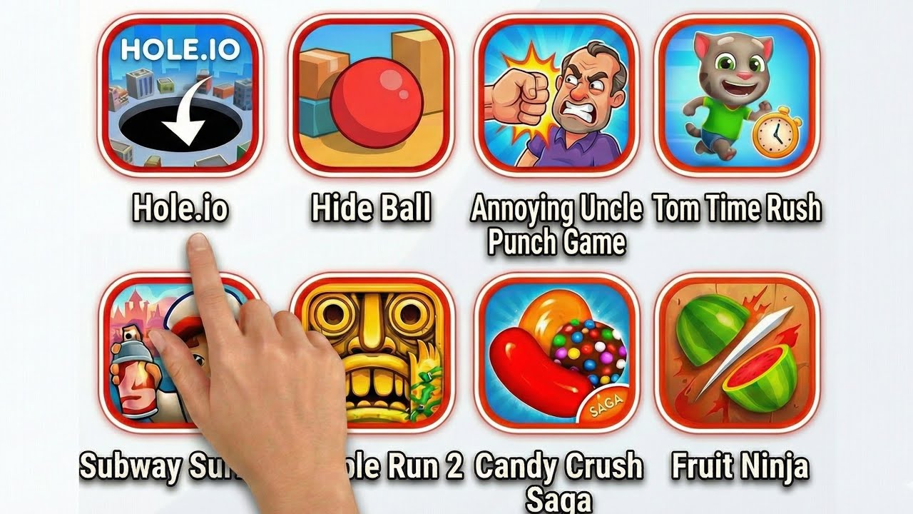 Hole.io, Hide Ball, Annoying Uncle Punch & Tom Time Rush Gameplay
