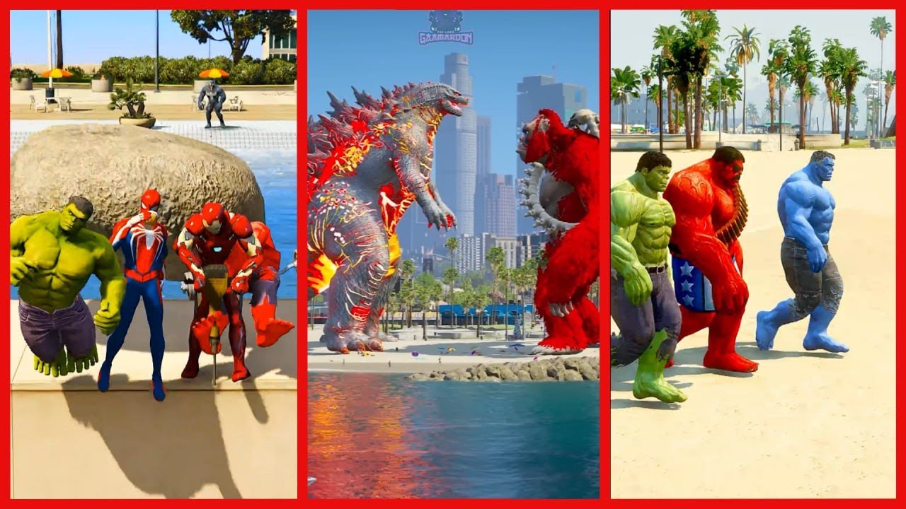 Spiderman VS Hulk VS Superman VS Ironman| AVENGERS  🆚 Scarking vs Nuclear Godzilla🆚SPIDERMAN X HULK