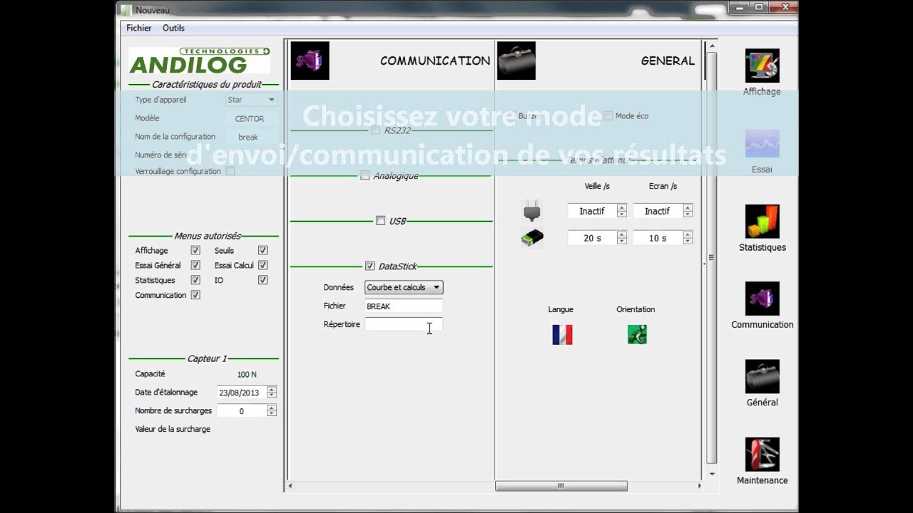 Produit Logiciel TouchConfig