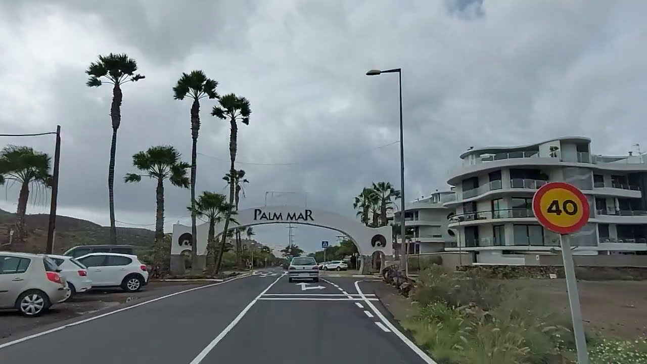 06.01.2021 Driving in Costa Adeje - Palm Mar, Tenerife, Spain.
