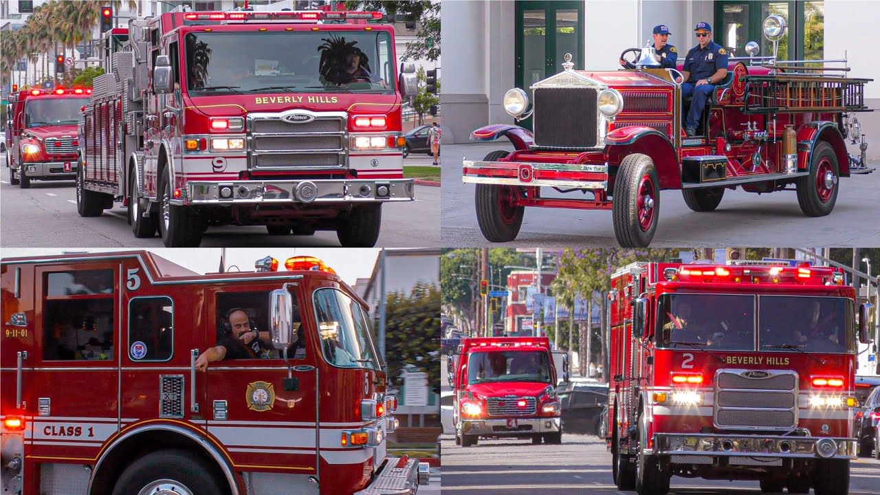 🎂BHFD Turns 100🎂 - Beverly Hills Fire Department Responding (Compilation)