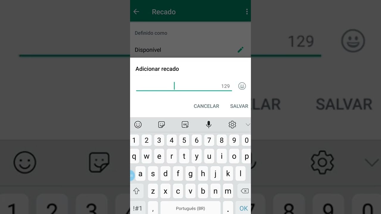 Como deixar meu recado do WhatsApp vazio em branco sem mensagem