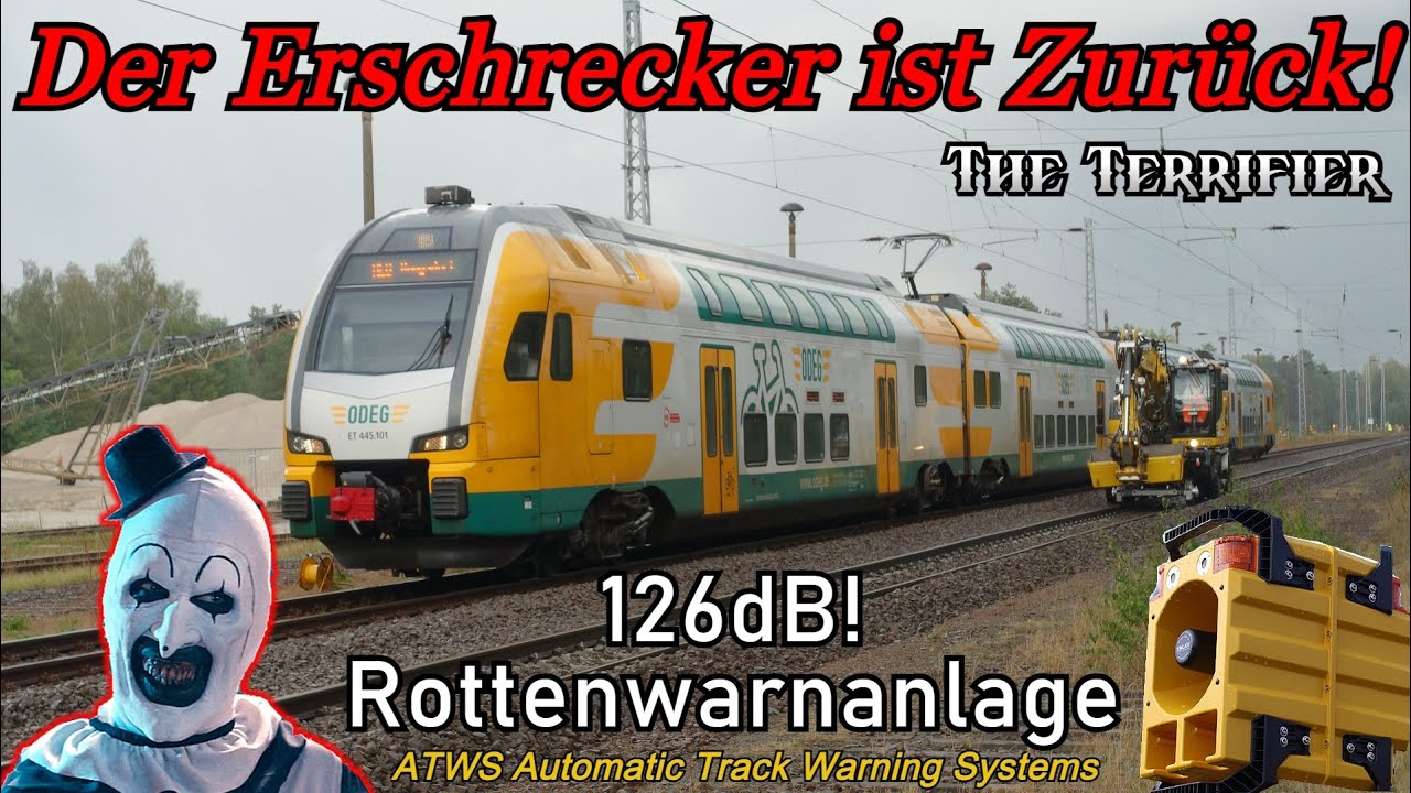 Der Erschrecker ist zurück! 126dB Rottenwarnanlage & Güterzüge beim DB Gleisbau! Terrifier Returns!