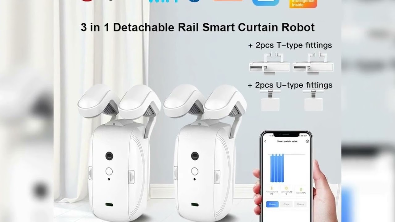 A must-have product! Tuya 3 in 1 Smart Curtains Motor Electric Curtain Robot WIFI Automatic Open A