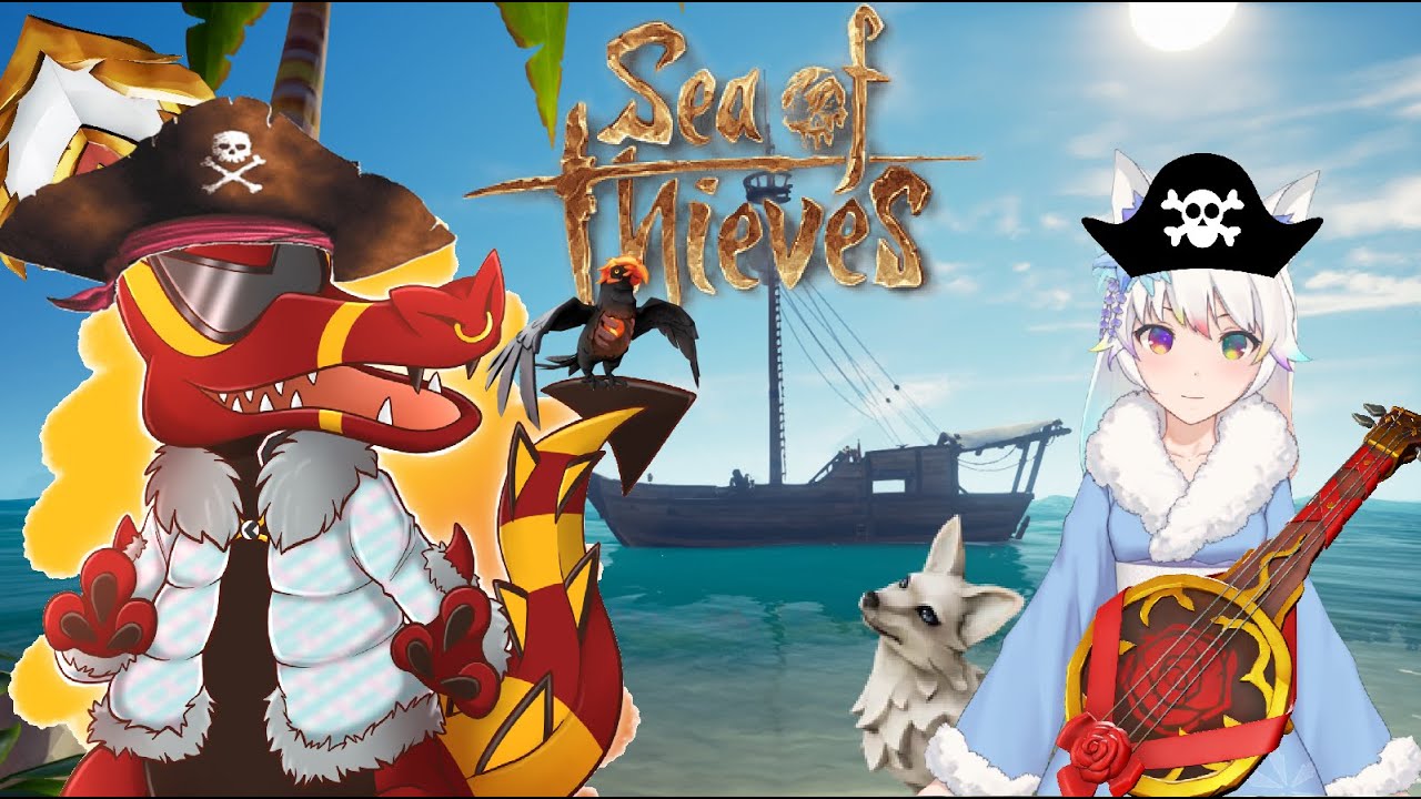 Grinding and raiding for ranks Sea of thieves with @YawayukiCh  and @UrsaUMi Continued