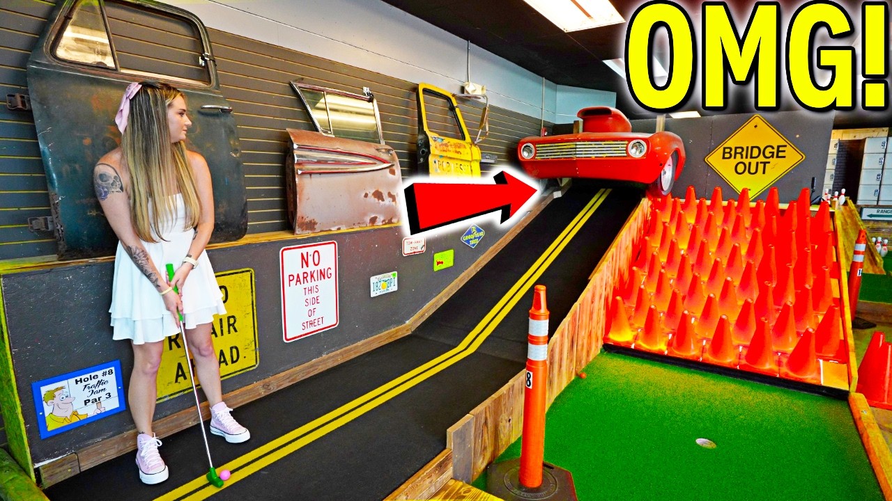 We Found a CRAZY HOMEMADE Mini Golf Course!