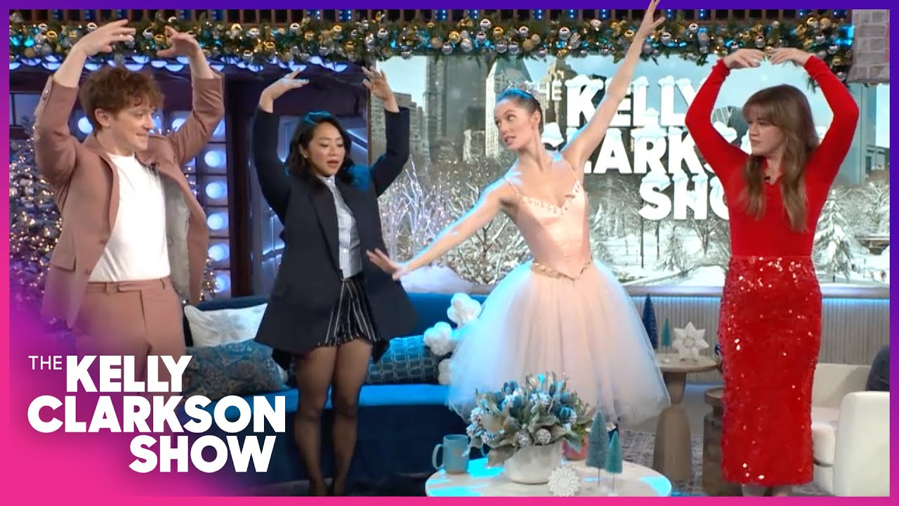 Kelly Clarkson Learns Sugar Plum Fairy Dance With 'Nutcracker' Ballerina Unity Phelan
