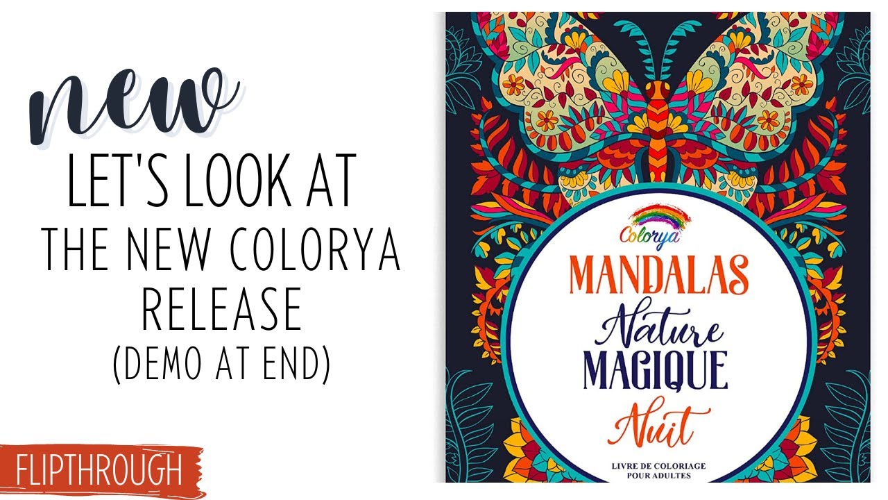 NEW from Colorya | Mandala Magical Nature Night Adult Coloring Book